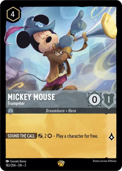 Mickey Mouse - Trumpeter - Cold Foil