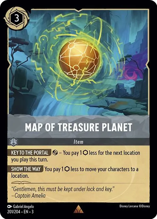 Map of Treasure Planet - Cold Foil