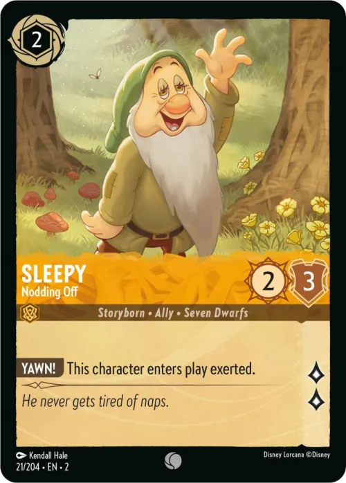 Sleepy - Nodding Off - Cold Foil