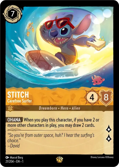 Stitch - Carefree Surfer - Cold Foil