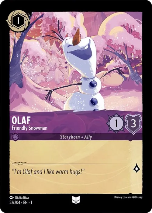 Olaf - Friendly Snowman - Cold Foil