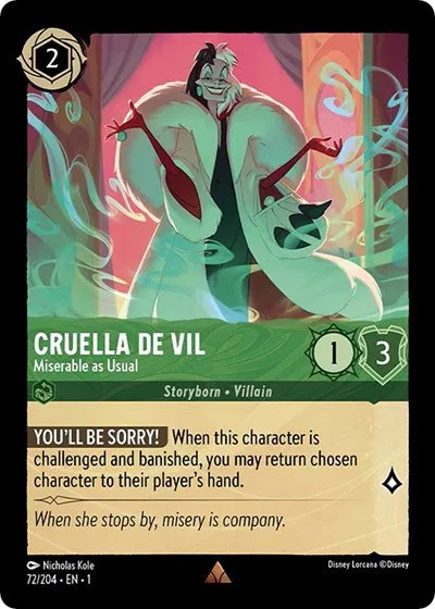 Cruella De Vil - Miserable as Usual - Cold Foil