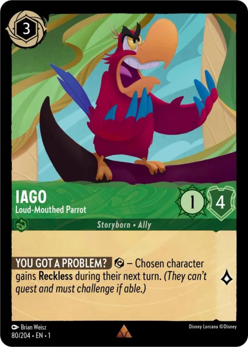 Iago - Loud-Mouthed Parrot - Cold Foil