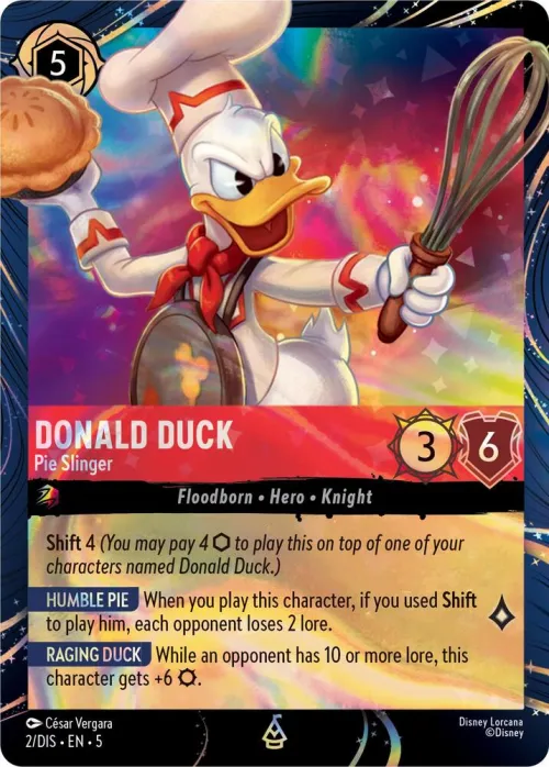Donald Duck - Pie Slinger - Holofoil Donald Duck Pie Sling
