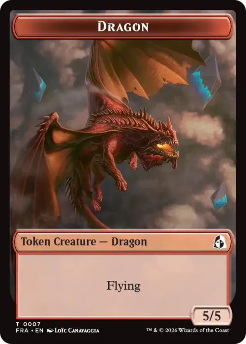Dragon // Treasure Double-Sided Token - Foil