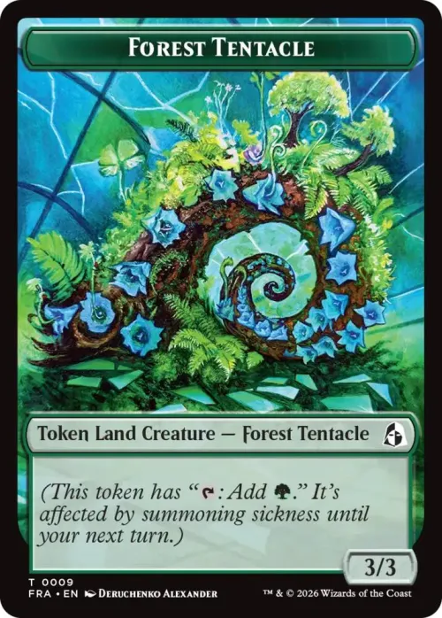 Forest Tentacle // Beast Double-Sided Token - Foil