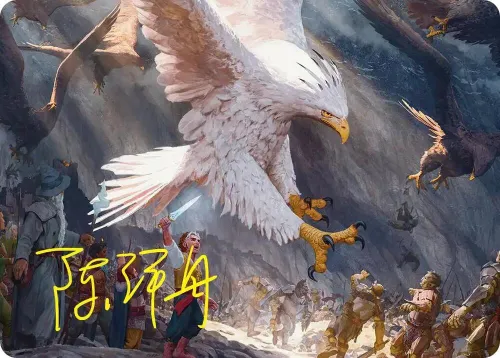 The Eagles Are Coming! Art Card - Gold Stamped Signature