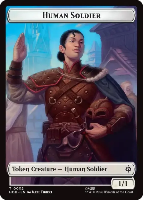 Human Soldier // Treasure (0012) Double-Sided Token - Foil
