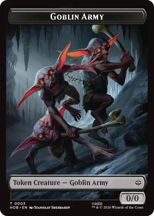 Goblin Army (0003) // Treasure (0012) Double-Sided Token - Foil