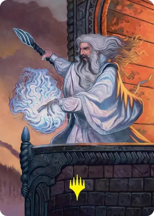 Saruman of Many Colors Art Card - Gold Stamped