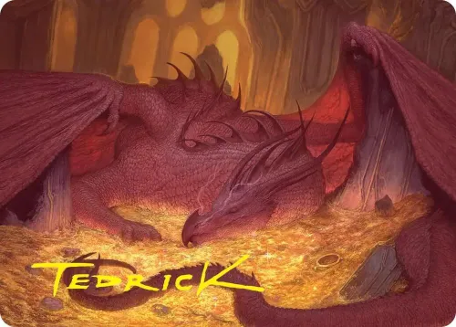 Smaug the Magnificent Art Card - Gold Stamped Signature