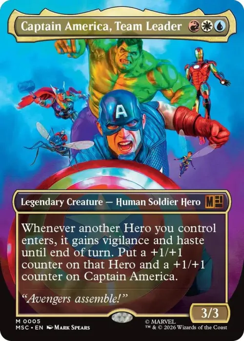 Captain America, Team Leader - Borderless Foil