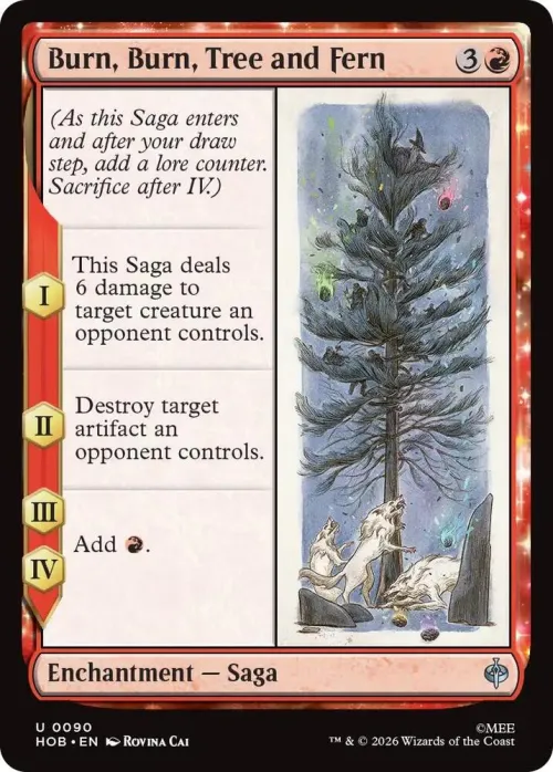 Burn, Burn, Tree and Fern - Foil