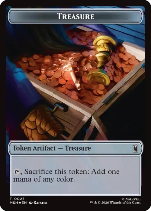 Treasure (0027) // Rogue (0025) Double-Sided Token