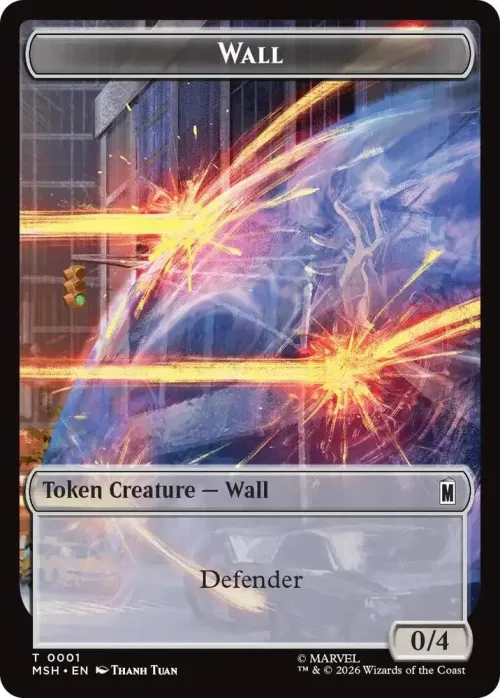 Wall // Moloid Double-Sided Token - Foil
