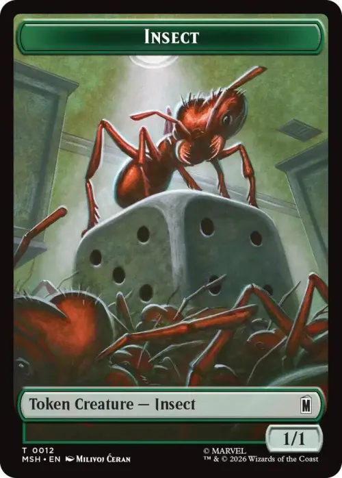 Insect // Clue Double-Sided Token - Foil