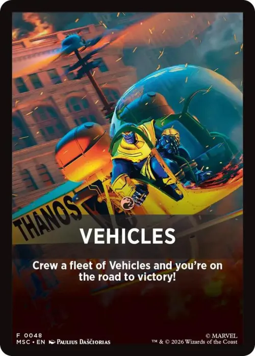 Vehicles Theme Card - Normal Vehicles Theme Card
