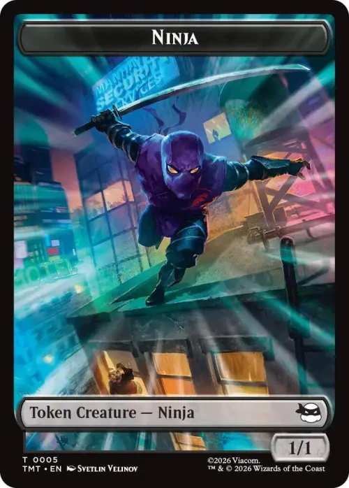Ninja // Mutagen Double-Sided Token - Foil