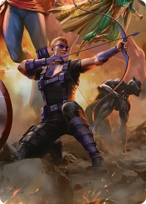 Hawkeye, Trick Shot Art Card - Normal Hawkeye Trick Shot Art 
