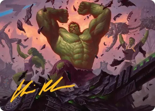 HULK SMASH! Art Card - Gold Stamped Signature