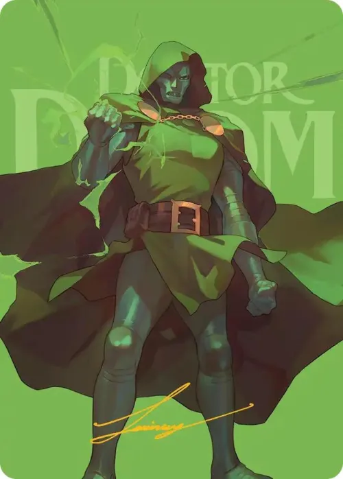 Doctor Doom Art Card - Gold Stamped Signature