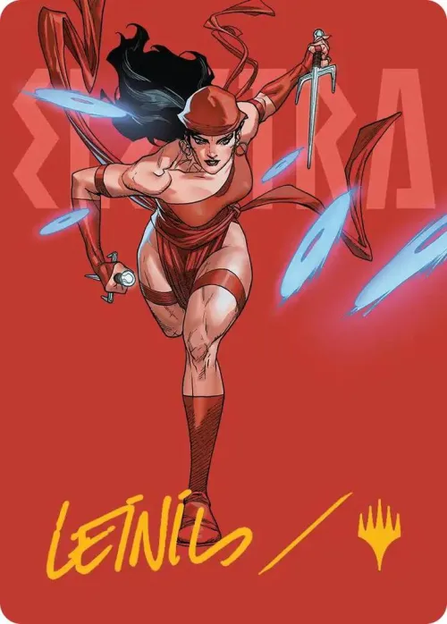 Elektra, Daughter of the Hand Art Card - Gold Stamped Signature