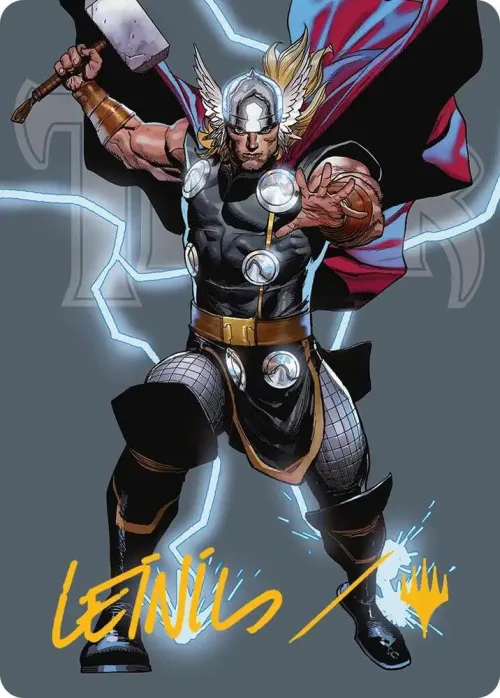 Thor, God of Thunder Art Card - Gold Stamped Signature