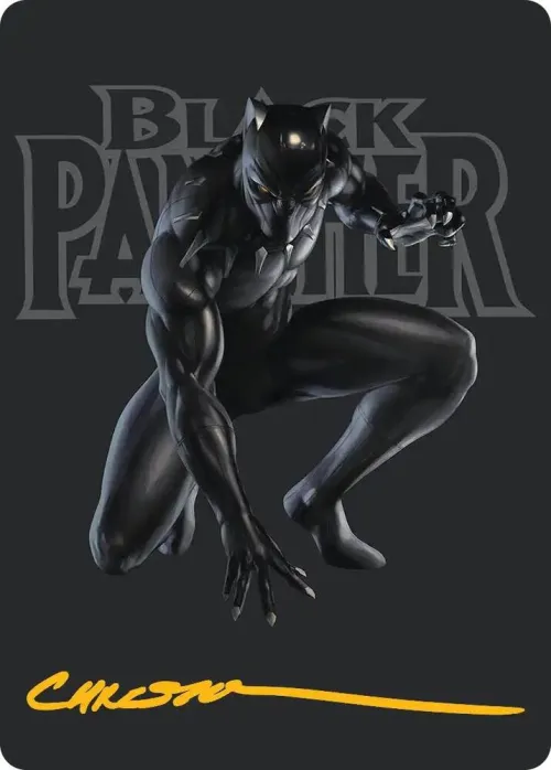 Black Panther, Hope Enduring Art Card - Gold Stamped Signature