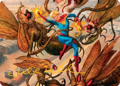 Captain Marvel, Apex Avenger Art Card - Gold Stamped Signature