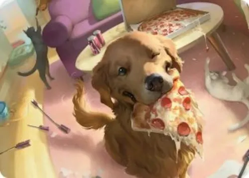 Lucky the Pizza Dog Art Card