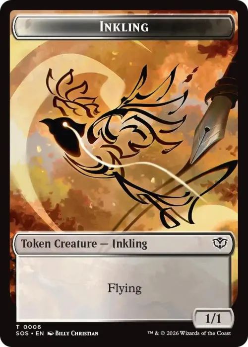 Inkling (0006) // Spirit (0010) Double-Sided Token - Foil