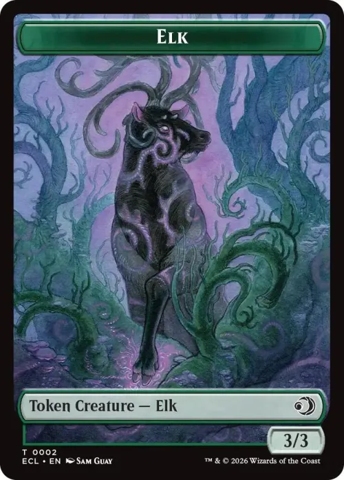 Elk // Emblem - Oko, Shadowmoor Scion Double-Sided Token - Foil