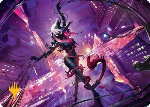 Gwenom, Remorseless Art Card - Gold Stamped Planeswalker Symb
