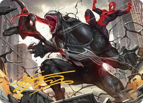 Terrific Team-Up Art Card - Gold Stamped Signature