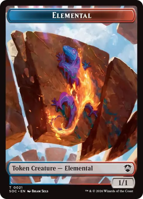 Elemental (0021) // Phyrexian Myr Double-Sided Token - Foil