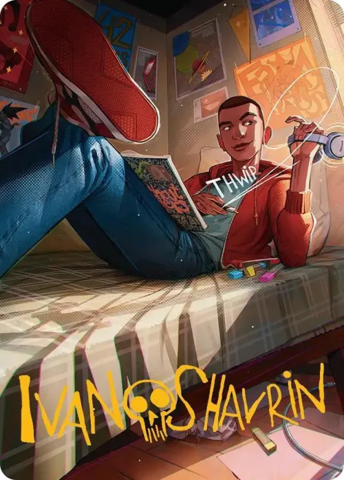 Miles Morales Art Card - Gold Stamped Signature