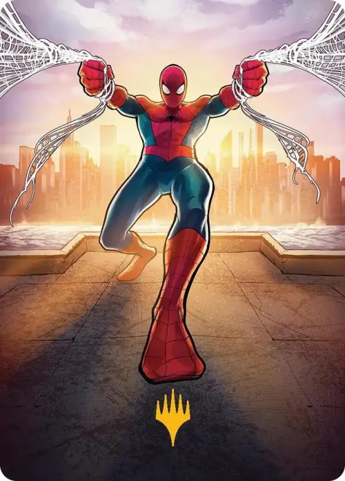 Amazing Spider-Man Art Card - Gold Stamped Planeswalker Symb
