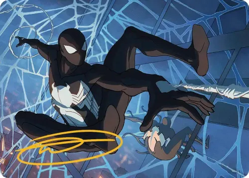 Symbiote Spider-Man Art Card - Gold Stamped Signature