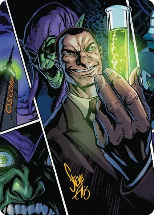 Norman Osborn Art Card - Gold Stamped Signature