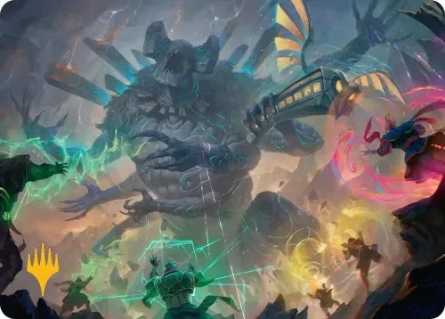 Moment of Reckoning Art Card - Gold Stamped Planeswalker Symb