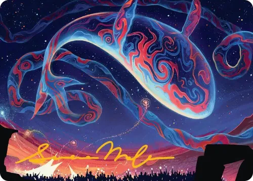 Spectacular Skywhale Art Card - Gold Stamped Signature