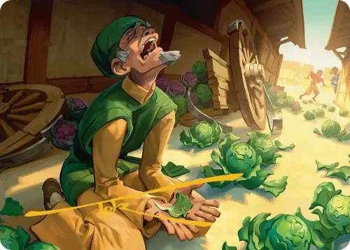 Unlucky Cabbage Merchant Art Card - Gold Stamped Signature