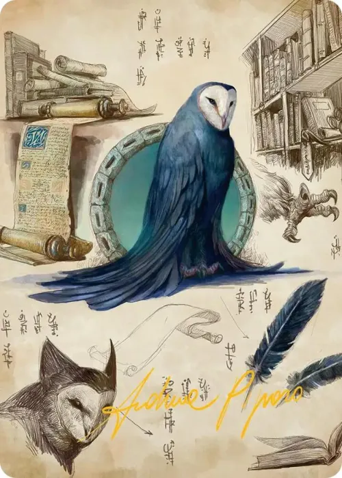 Wan Shi Tong, Librarian Art Card - Gold Stamped Signature