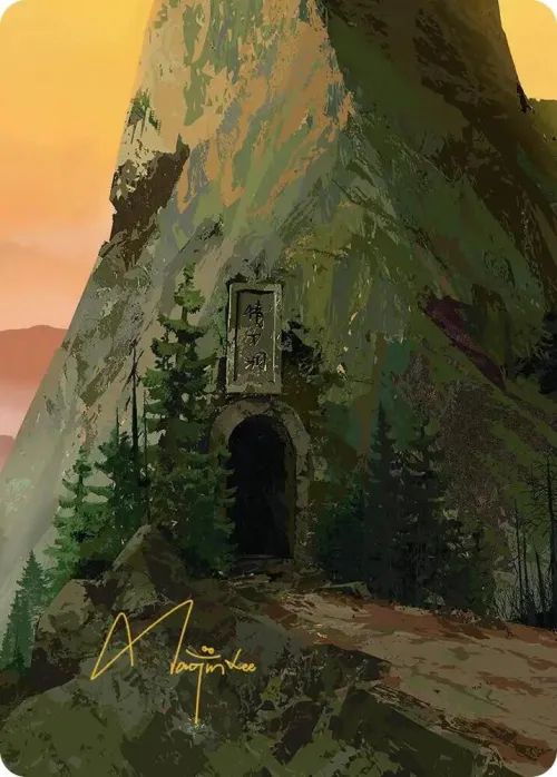 Mountain Art Card - Gold Stamped Signature