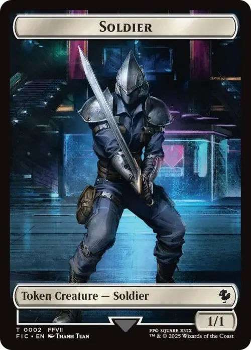 Soldier // Rebel Double-Sided Token - Surge Foil