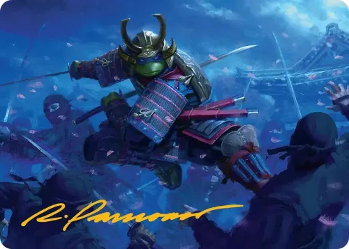Leonardo, Sewer Samurai Art Card - Gold Stamped Signature