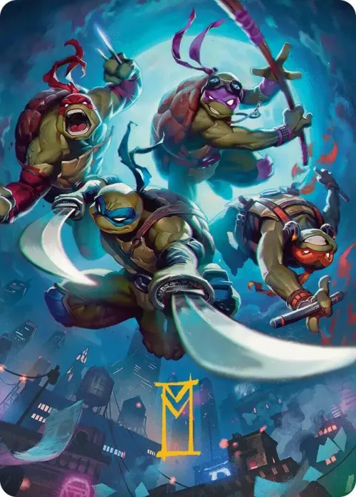 Heroes in a Half Shell Art Card - Gold Stamped Signature