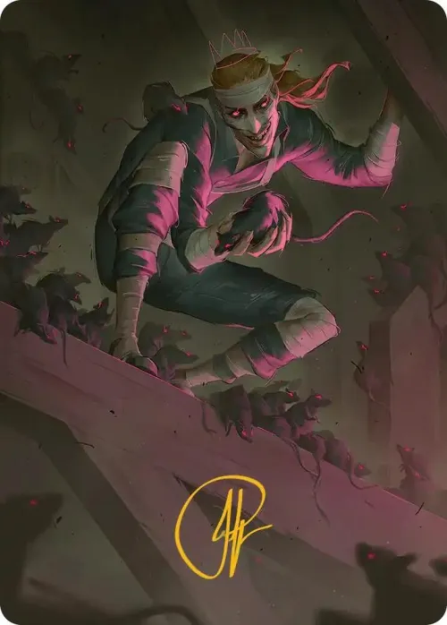 Rat King, the Chaosbringer Art Card - Gold Stamped Signature
