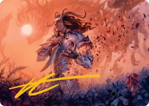 Rhys, the Evermore Art Card - Gold Stamped Signature