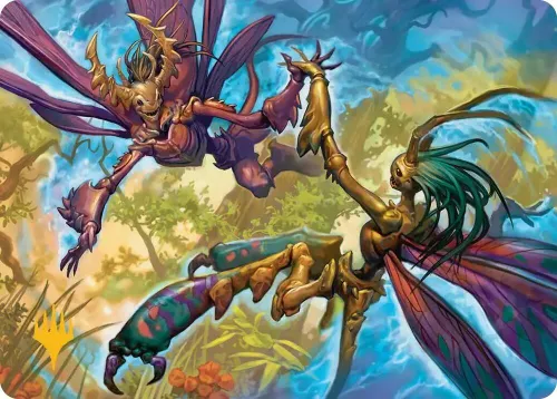 Illusion Spinners Art Card - Gold Stamped Planeswalker Symb
